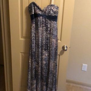 Blue print gown